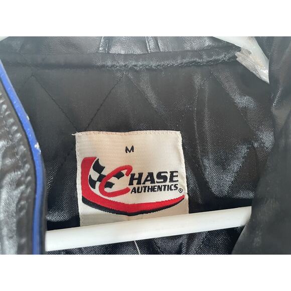 NEW Chase NASCAR Leather Jacket Mens Medium Nextel Cup Quilted Snaps (READ) - Picture 7 of 15